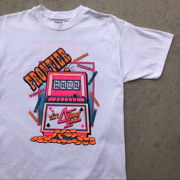 Vintage 80s Las Vegas Frontier Casino T-Shirt - Picture 1 of 5